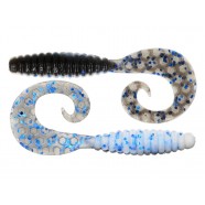 Силіконова приманка для риболовлі, ZEOX Comma Grub, довжина 2,4 дюймів, 10шт/уп, колір №207 WNBF